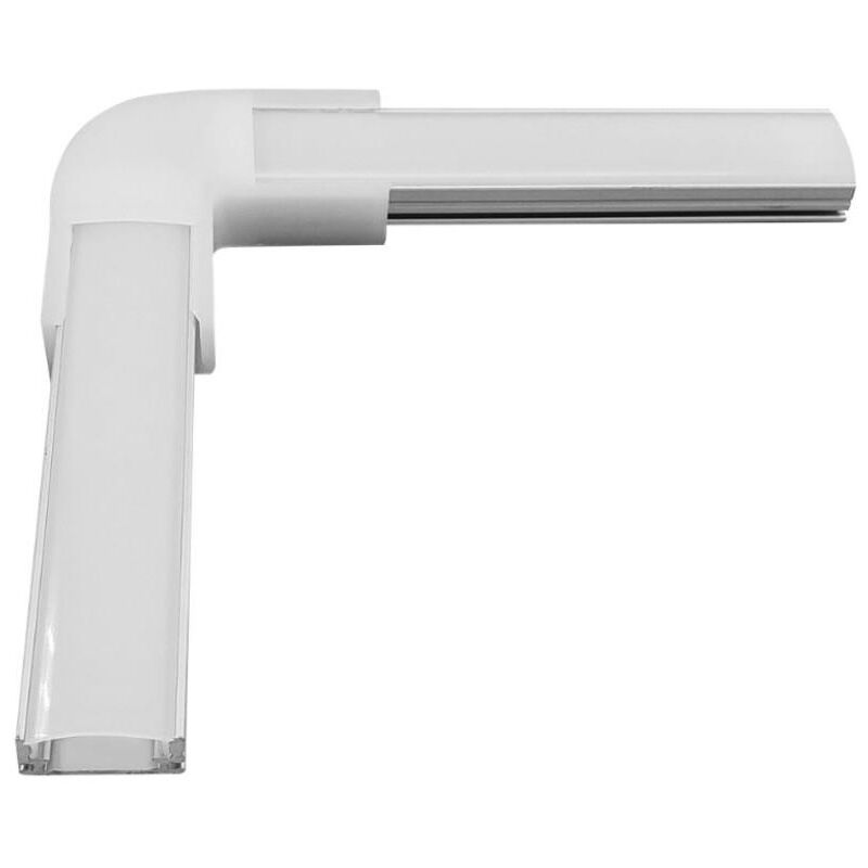 

Efectoled - Unión en L para Perfil de Aluminio de Superficie para Tiras Dobles hasta 20 mm Blanco - Blanco