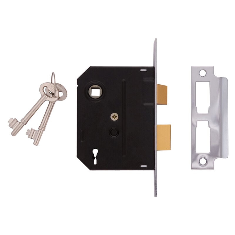 Union - 2295 2 Lever Mortice Sashlock Chrome Finish 76Mm 3In Visi