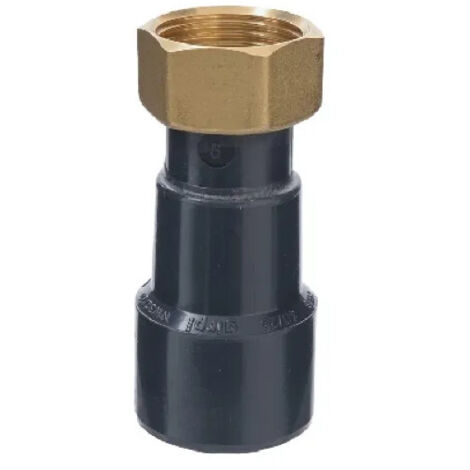 Union 2 pièces PVC pression femelle 20 mm, femelle 15x21