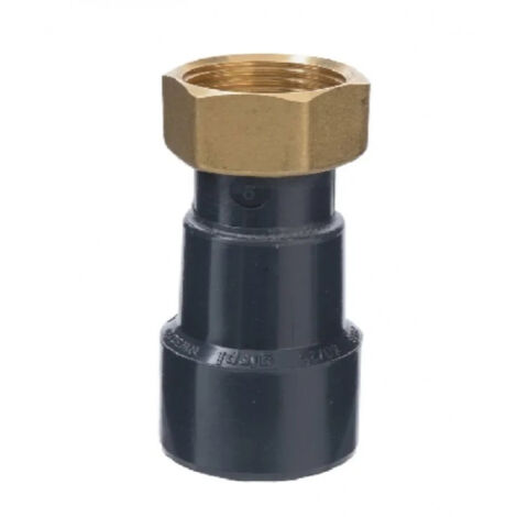 Union 2 pièces PVC pression femelle 50 mm, femelle 50X60