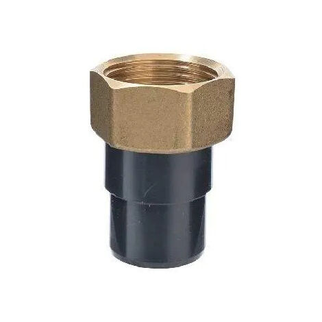 Union 2 pièces PVC pression mâle 20 mm, femelle 20x27