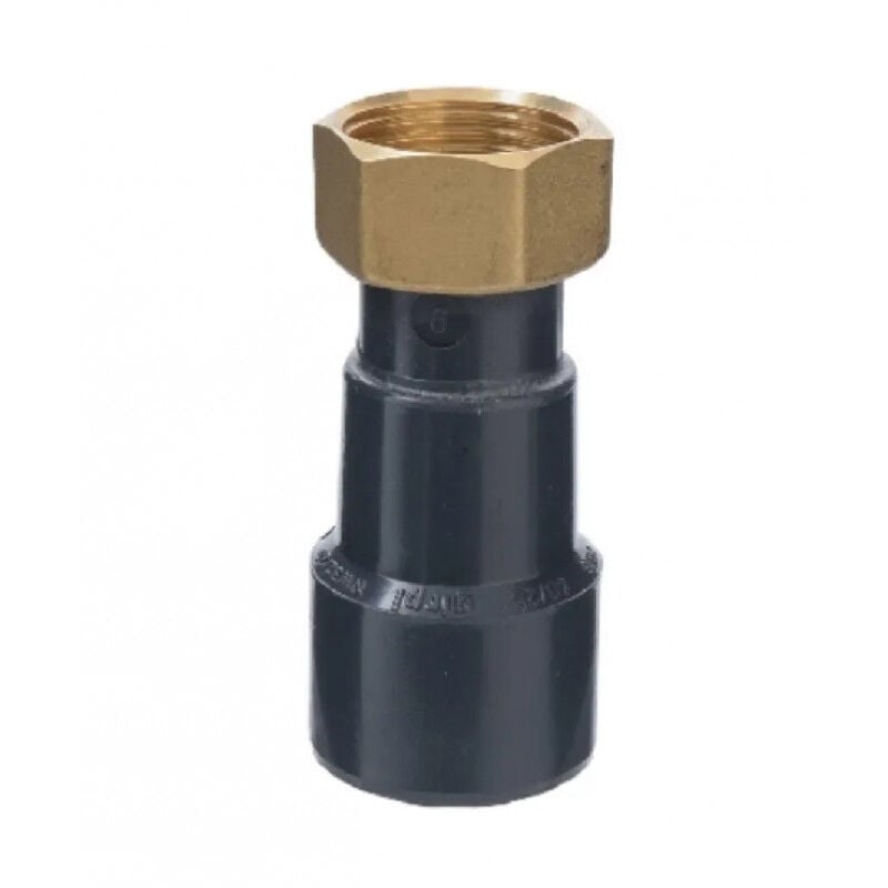 Union 2 pièces PVC pression femelle 40 mm, femelle 40x49