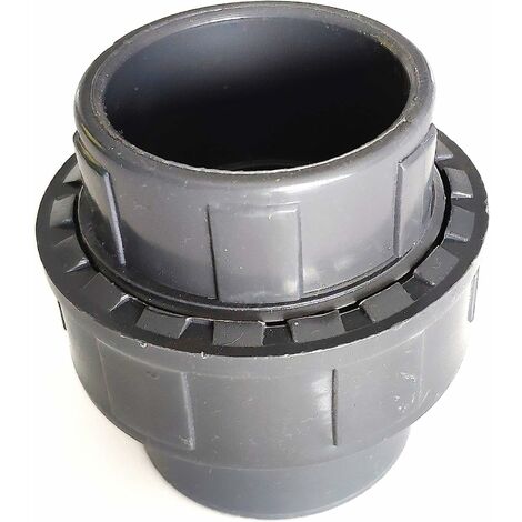 Union 3 pièces 50mm male à coller vers 50mm male à coller PVC Pression