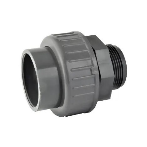 Union 3 pièces mixte PVC pression femelle 40 mm, mâle 33x42