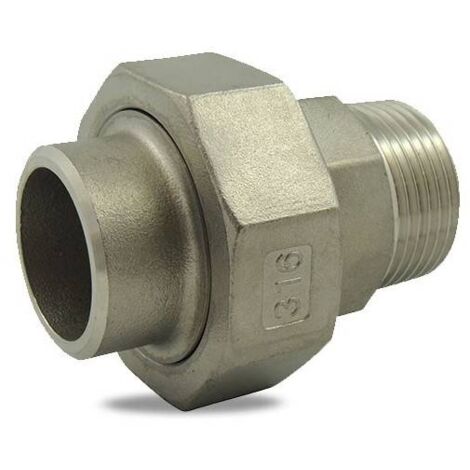 Union à portée conique male / à souder en inox 316 33.7mm