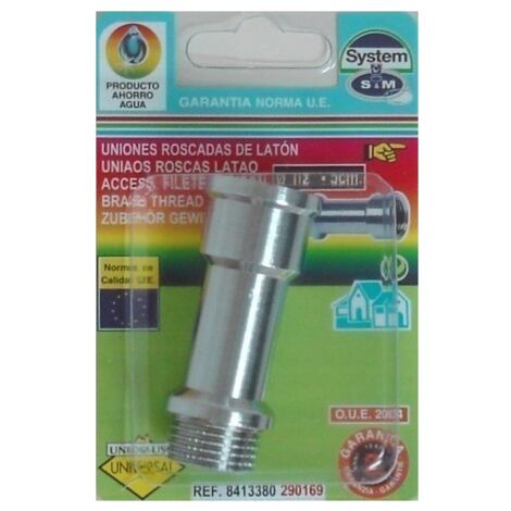 Union Alargo Grifos M-H 1/2" - 5Cm Cromo S M