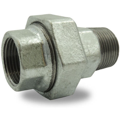 UNION EN FONTE MALLEABLE A PORTEE CONIQUE MALE/FEMELLE, GALVANISE 1