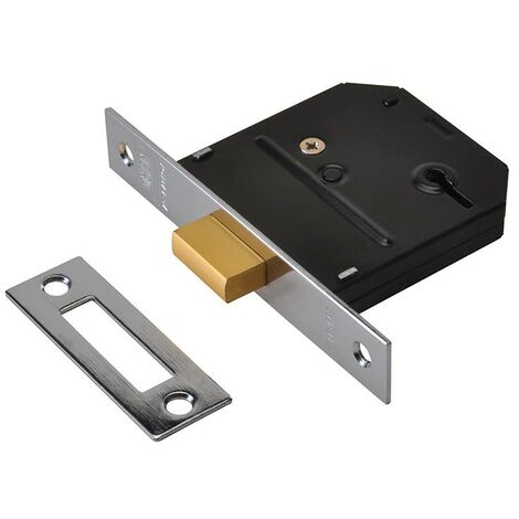 Union Es-Dl Essentials 3 Lever Mortice Deadlock Polished Brass 79Mm 3In Visi