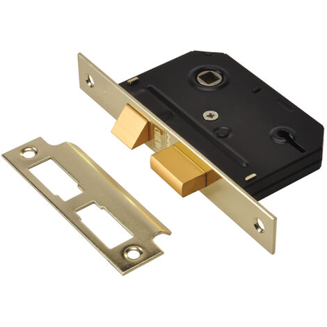 UNION ES-SL Essentials 3 Lever Mortice Sashlock Polished Brass 79mm 3in Visi UNNYESSLPB30