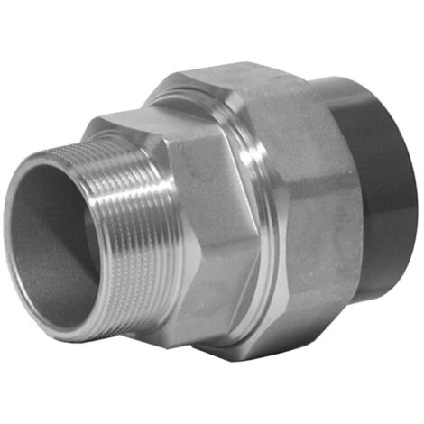 Union fer - PVC pression droit mâle à visser - femelle à coller 26X34 - 32