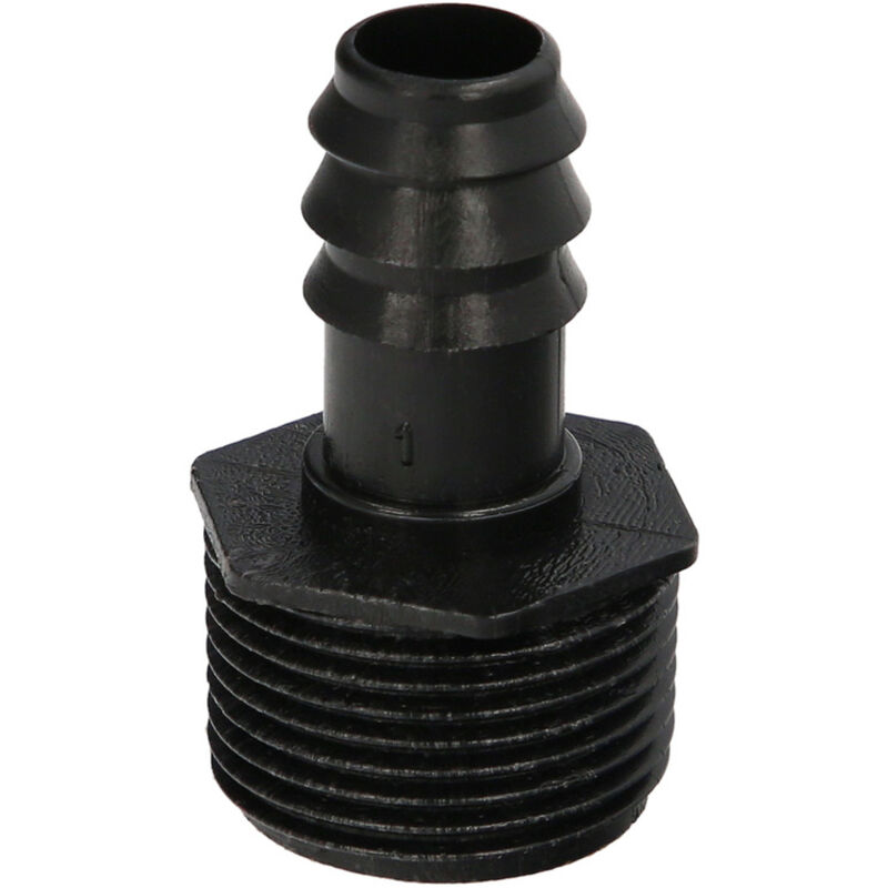 Union filetée mâle 3/4' vers douille pour tuyaux goutte à goutte ø 16 mm. (Sachet de 100 pièces)