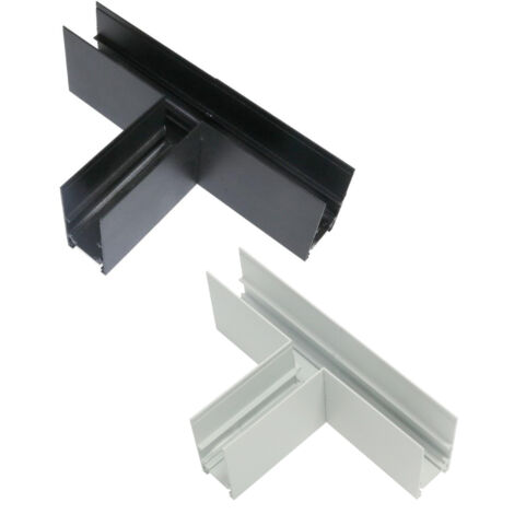 Union horizontale en T pour rail magnétique série 20 mm - DSC Noir - Ledme - LM3242