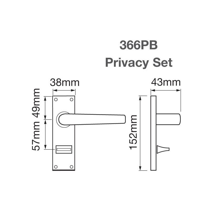 Union - J366 Ambassador Bathroom Furniture 152 x 38mm Anodised Silver