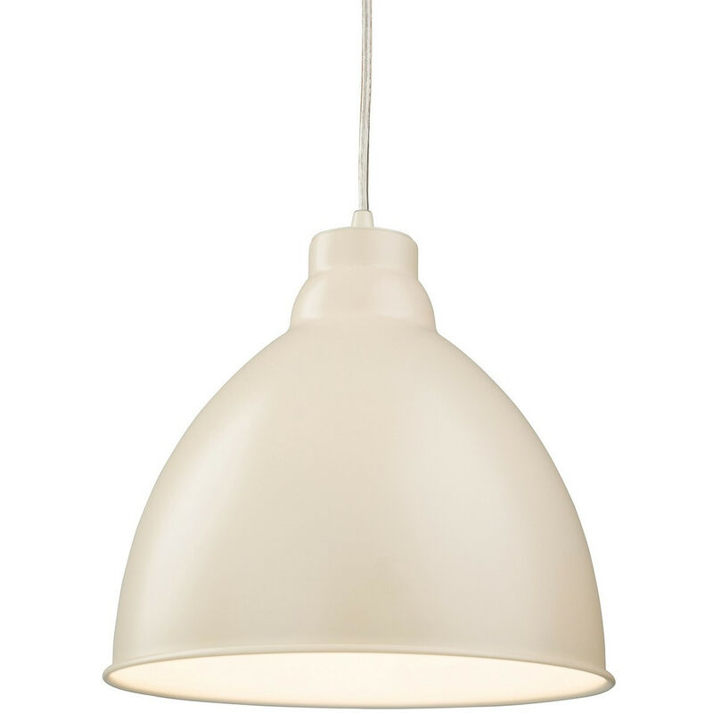 Union - 1 Light Dome Ceiling Pendant Cream, E27 - Firstlight