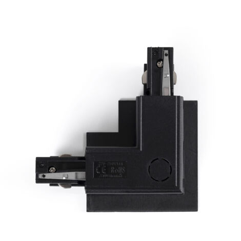 Unión Rígida En L Para Carril Trifásico Empotrable - GEN2 - 90º - Negro