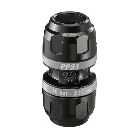 Union simple coulissante Aluminium PREVOST, dia. 25mm ( Prix pour 1 )