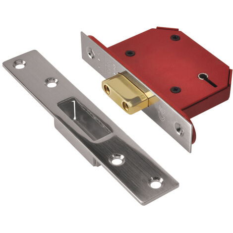 Union Strongbolt 2105S Stainless Steel 5 Lever Mortice Deadlock Visi 81Mm 3In