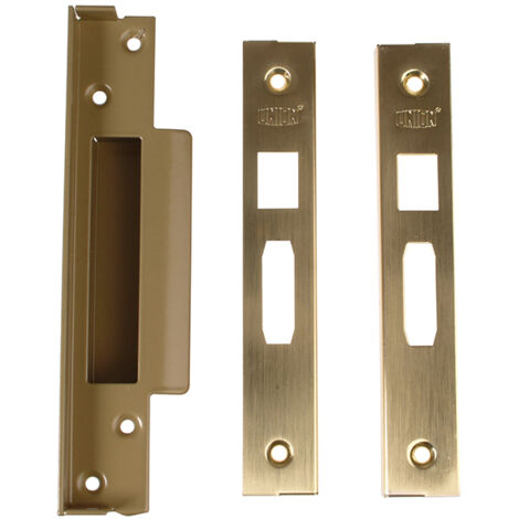Union Strongbolt 2200 Mortice Sashlock Rebate Kit 13Mm Polished Brass Box