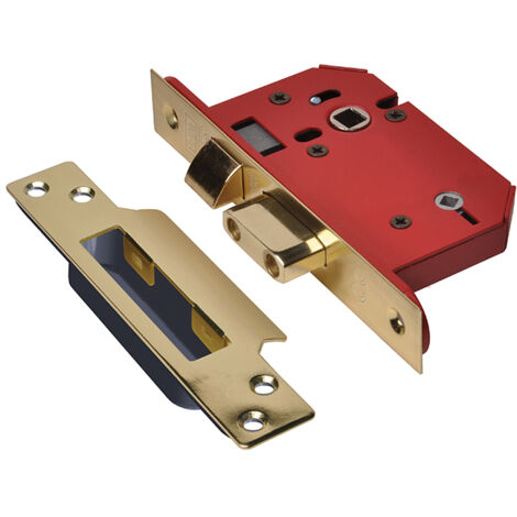 UNION StrongBOLT 22WCS Mortice Bathroom Lock Polished Brass 81mm 3in Visi UNNY22WCPB30