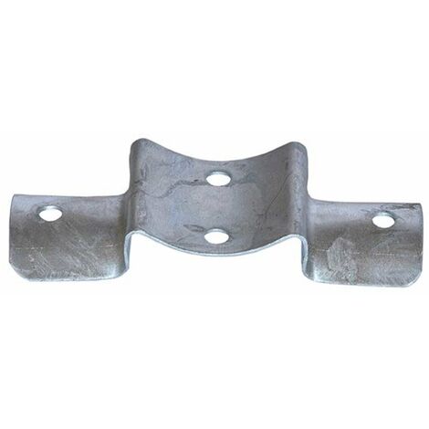 Unión tejana doble ala para pilar Ø10cm y travesaño Ø8cm (precio para 10 ud). Galvanizada