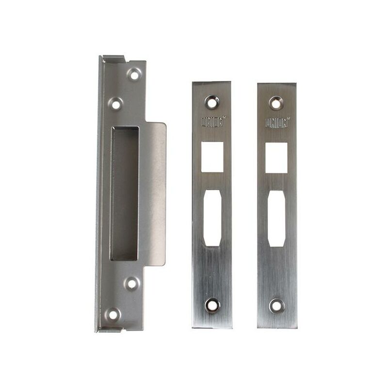Union - J2200REB-0.5-SC StrongBOLT 2200 Mortice Sashlock Rebate Kit 13mm Satin Chrome Box UNNJ2200R05S