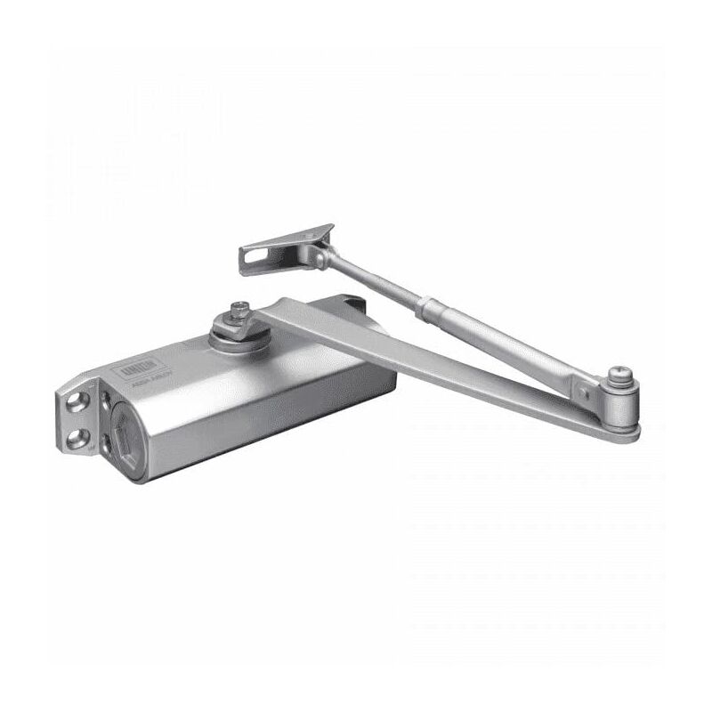 Union - CE3F Fixed Size 3 Rack & Pinion Door Closer Silver UNNJCE3F