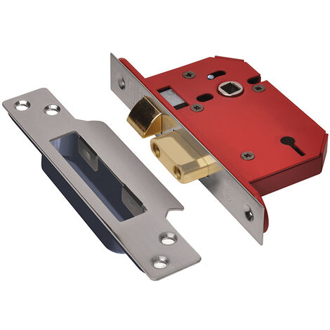 UNION Y2203S-SS-2.5 StrongBOLT 2203S 3 Lever Mortice Sashlock Stainless Steel 68mm 2.5in Visi UNNY2203SS25