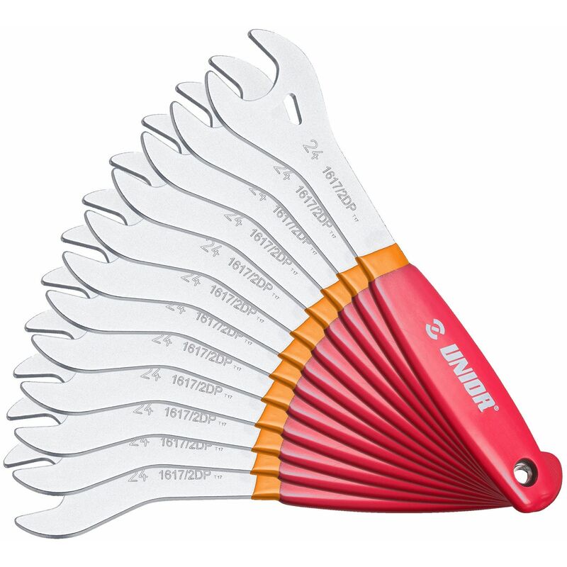 Unior Cone Wrench 12 Pcs Set: Red 13-28mm - Zfun626602