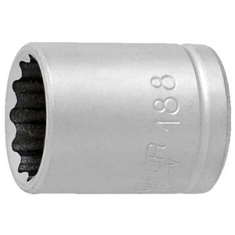 Unior Douille 12 pans chrome 1/4 pouce 32 mm