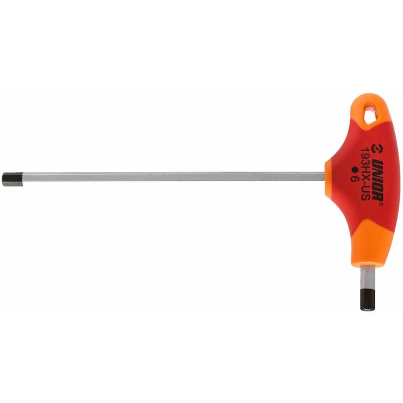 Unior Hexagonal Head Screwdriver With T-Handle: Red 10mm - Zfun625116