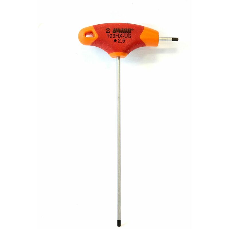 Hexagonal head screwdriver with t-handle: red 2.5MM - ZFUN625109 - Unior