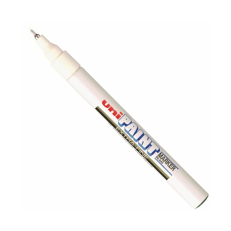 Uni-ball - Uni PX-20 Paint Marker Extra Fine Bullet Tip 0.8mm Line White (Pack 12) - White