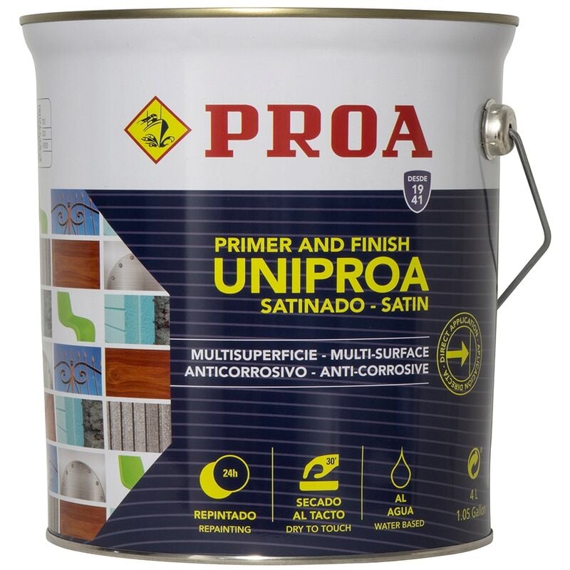 

Uni al agua. Imprimación todoterreno., Blanco 4lts - Proa