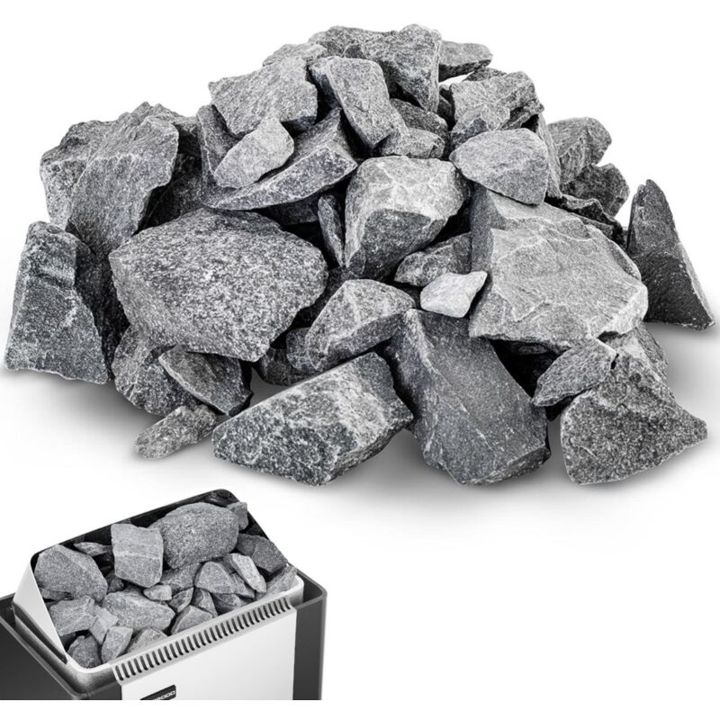 Uniprodo - Saunaofensteine Saunaofen Aufgusssteine 13 - 18 Cm Finnische Sauna Steine 20 Kg