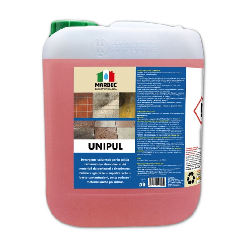 Image of Unipul 5LT Detergente universale igienizzante concentrato per tutti i tipi di pavimenti e rivestimenti - Marbec