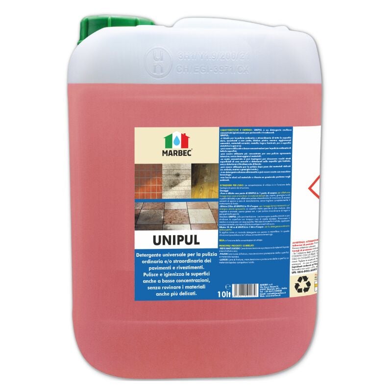 Image of Unipul 10LT Detergente universale igienizzante concentrato per tutti i tipi di pavimenti e rivestimenti - Marbec