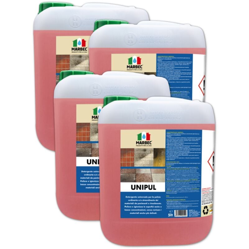 Image of Unipul 5LTX4PZ Detergente universale igienizzante concentrato per tutti i tipi di pavimenti e rivestimenti - Marbec