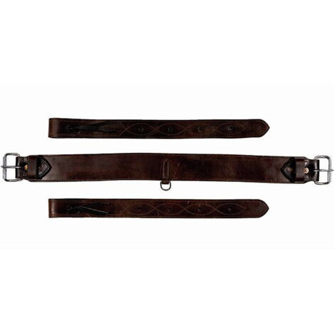 Unique, Marron 04: Sangle arrière western en cuir avec attaches