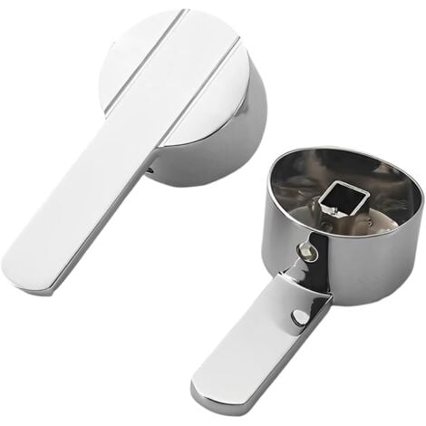 SJQKA Unique Poignée Remplacement Poignée de Robinet avec Vis Froide Chaude Poignées de Robinets pour Robinet de Cuisine Salle de Bain/Convient pour noyau de valve de 35 mm, 9 × 9 mm.(1