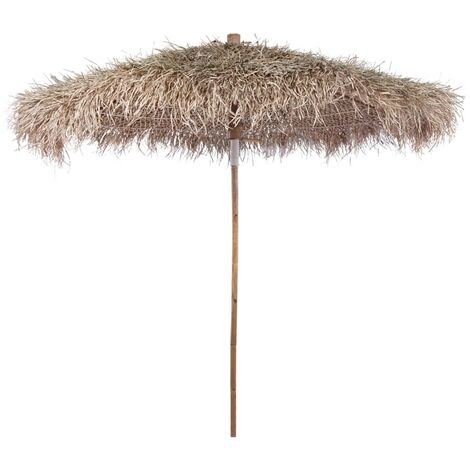 UNIQUEParasol en bambou avec toit en feuille de bananier 210 cm13,5 Kg,Magnifique & Montage facile93890