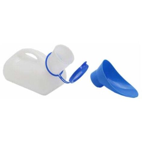 Unisex-Autourinal, Toilettenurinal für Männer und Frauen, Bettpfannen-Pissflaschen, mit Deckel und Trichter, Plastikbox fürs Auto, alter Mann, Kind für Camping im Freien