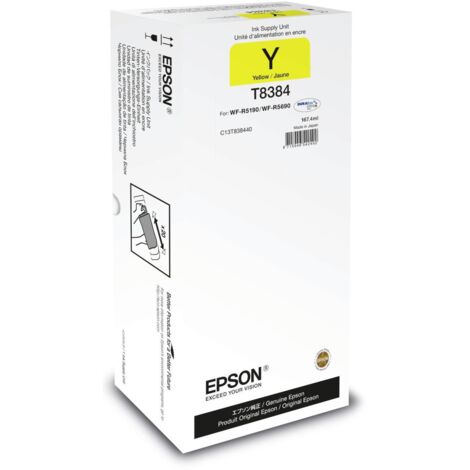 Unit� di Alimentazione in Inchiostro Giallo XL Originale Epson per Stampanti WorkForce Pro WF-R5690DTWF e WF-R5190DTW con Inchiostro a Pigmenti