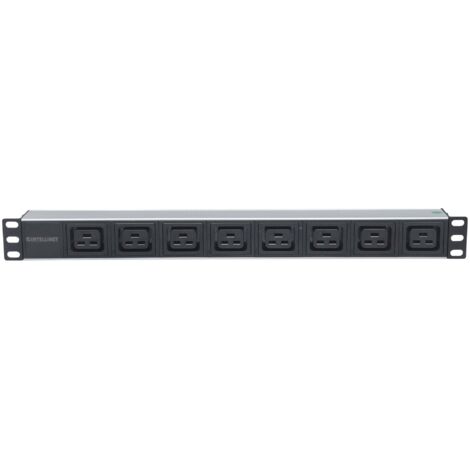Unit� di Distribuzione dell'Energia INTELLINET 163613 con 8 Prese AC, 1U, Nero e Argento, PDU per Rack e Data Center