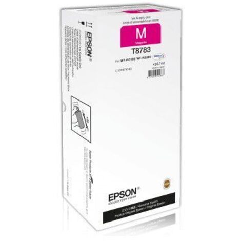 Unit� di Ricambio Originale Epson Magenta XXL per la Serie WorkForce Pro WF-R5xxx - Cartuccia a Inchiostro a Pigmenti Magenta di Alta Capacit� (C13T878340)