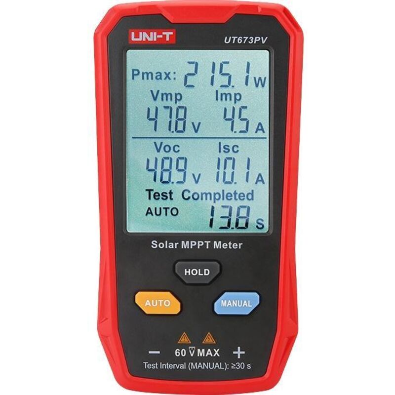 UNI-T UT673PV Zonnepaneeltester 5~800W PV-module Maximaal Vermogenmeter Open Circuit Spanning Kortsluitstroom MPPT-meter
