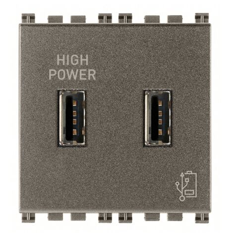 Unità alimentazione USB 2M  Vimar Arkè Metal  19295.M