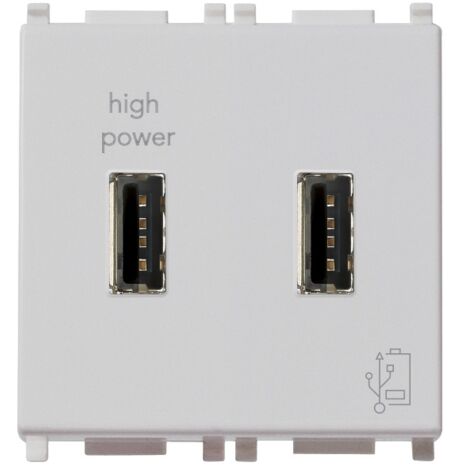 Unità alimentazione USB 5V2,1A 2M Vimar plana silver 14295.SL