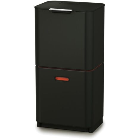 Unità de separazione de rifiuti e riciclaggio Totem MaxdeJoseph Joseph - Capacità de 60 litri, design verticale, due scomparti de 30L, rimovibile de cestino per rifiuti alimentari de 3L, control de od