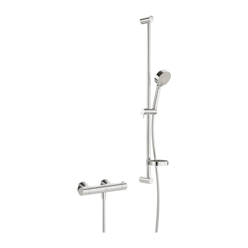 Hansa - Ensemble de rénovation unita 48130131 exposé, avec mitigeur thermostatique de douche