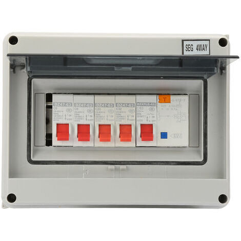 Unité de consommation de caravane de garage à 4 voies 63A 30mA RCD 4MCB 2  6A + 20A + 32A